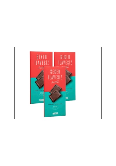 Şeker Ilavesiz Çikolata 100 Gr - 3 Adet
