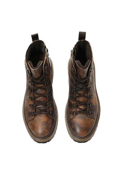 Lumberjack Kahve Hakiki Deri Fermuarlı Comfort Casual Bot Kahve