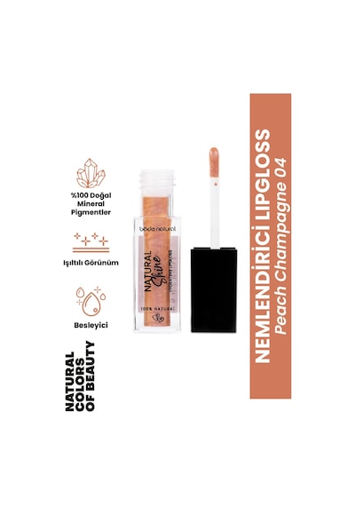Bade Natural Nemlendirici Lipgloss 04 Peach Champagne