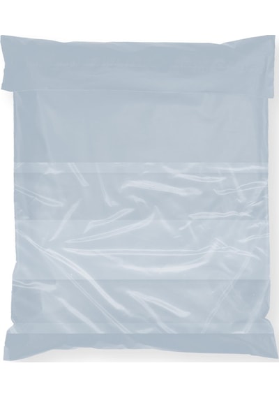 Baskısız Cepli Gri Kargo Poşeti 24x30+5 Cm - 100 Adet