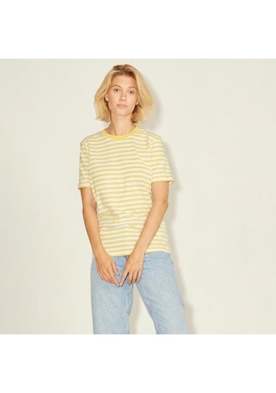 Jjxx Anna Ss Reg Every Stripe Kadın Sarı Tişört