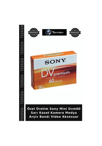 Özel Üretim Sony Mini Dvm60 Sarı Kaset Kamera Medya Arşiv Bandı Video Aksesuar
