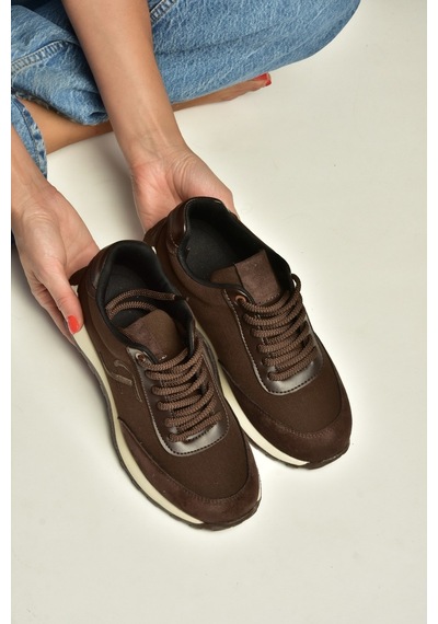 Fox Shoes Z973541804 Kahverengi Kumaş Kadın Spor Ayakkabı Sneakers
