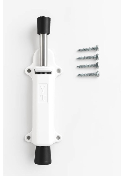 Basmalı Kapı Stoperi, 4 Vida Dahil, Dayanıklı Metal, Kolay Montajlı, Modern Tasarımlı Kapı Tutucu, Estetik Ve Ergonomik İç Mekan Aksesuarı Beyaz