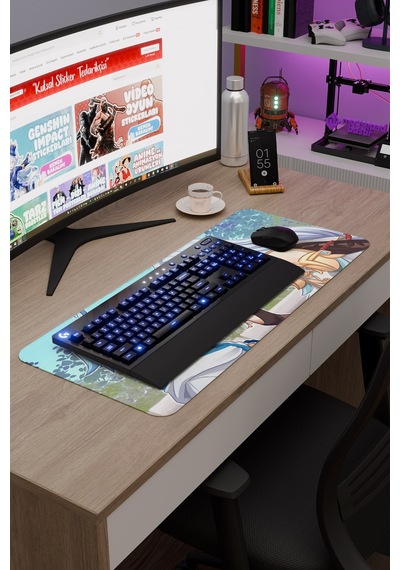 Chongyun Genshin Impact Anime Gacha V5 - 70x30 Xl Gaming Mouse Pad Fare Altlığı