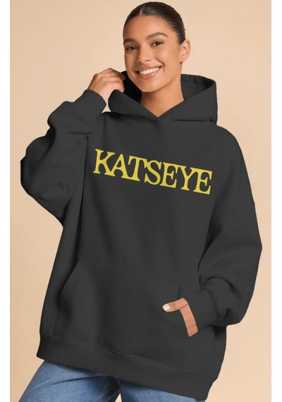 Sevbano Katseye Kpop Müzik Grubu Sırt Baskılı Unisex Oversize Premium Hoo Siyah