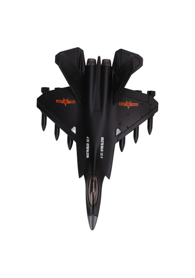 22 Cm Çelik Gövdeli J-31 Gyrfalcon Avcı Jeti - Aydınlatmalı Müzikli, Geri Çekmeli Askeri Hava Aracı Replika Maketi