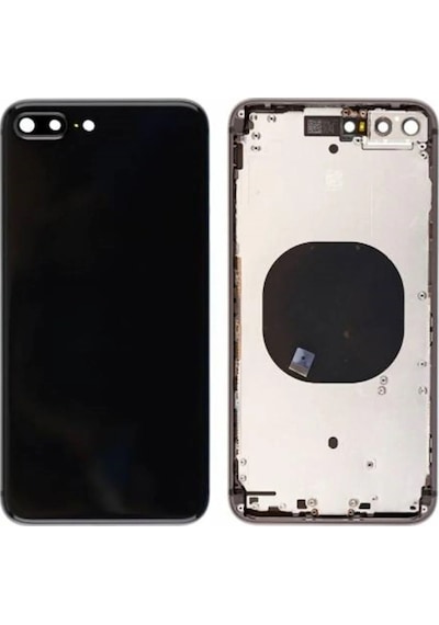 Apple Uyumlu iPhone 8 Plus Kasa Kapak Siyah Siyah