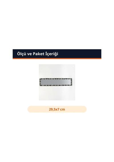 Trobus İç Dikiz Aynası Geniş Kristal Taşlı Tırnaklı 29,5x7 Cm Leopar Desenli
