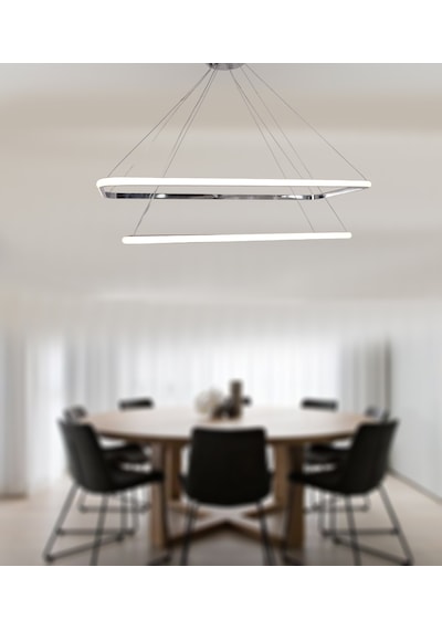 Tt400-2 Kr Tt Aydınlatma Dikdörtgen Beyaz Işık 2 Li Krom Led Krom