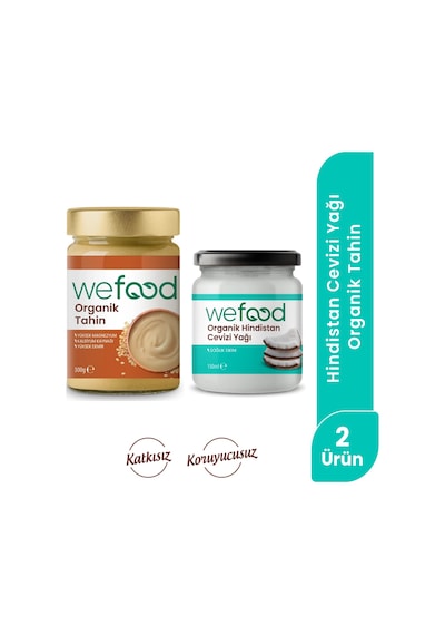 Wefood Organik Hindistan Cevizi Yağı 150 Ml + Wefood Organik Tahin 300 Gr 8683347038060 Diğer