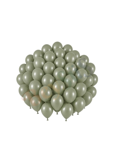 Ada Çayı Renk Lateks Retro Balon 30 Cm - 50 Adet Yeşil