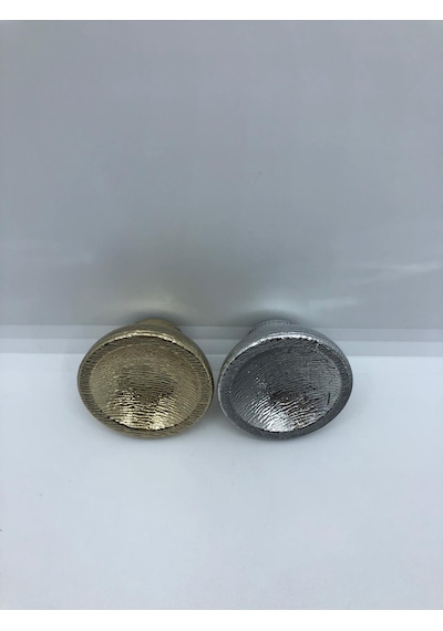 Plastik, 45 Mm Çapı Dolap, Vestiyer, Mobilya Düğme Kulp 5 Adet Gold Kaplama