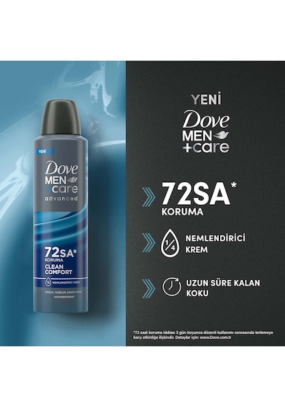 Dove Men +care Erkek Deodorant Clean Comfort 72 Saat Koruma 150 Ml + Clean Comfort Duş Jeli 400 Ml