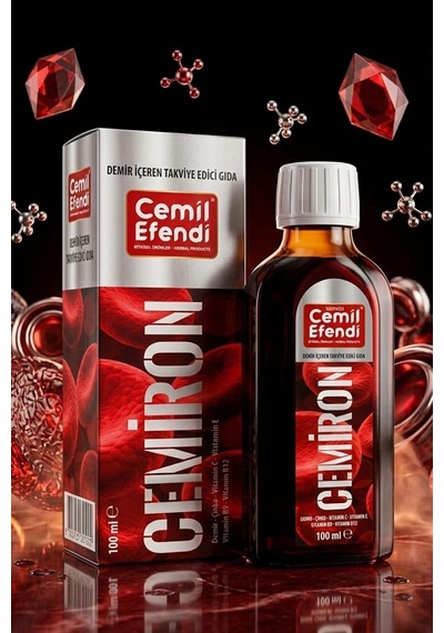 Cemiron 100 Ml Demir, Çinko, Vitamin C, B9, B12 Ve E İçeren Takviye Edici Gıda