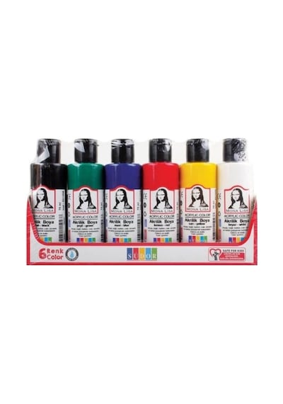 Mona Lisa Akrilik Boya 6 Renk X 70 Ml Şişe Kırmızı