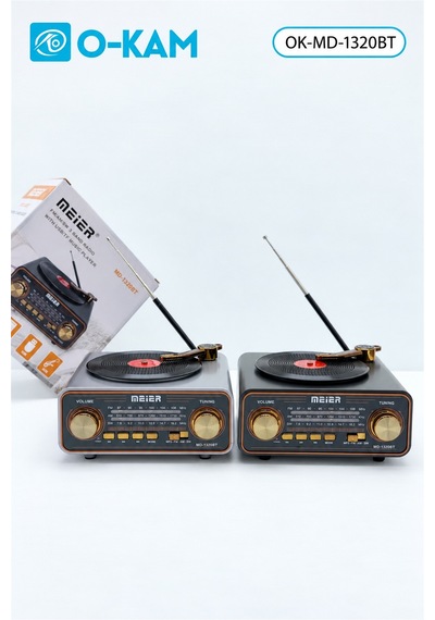 O-kam Ok-1320bt Bluetooth Plak Görünümlü Şarjlı Retro Radyo
