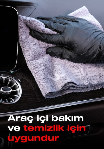 Nasiol Wipe&Buff Mikrofiber Seramik Kaplama Detailing Bezi 10lu K.Gri Temizlik Bezi 35x40 CM 320gsm
