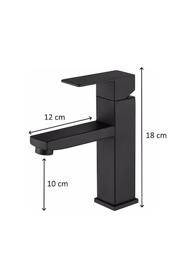 Lavabo Bataryası ve Lavabo Süzgeci Siyah 602Bs