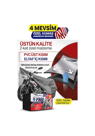 Ducati Diavel Strada Amerikan Fitilli Motosiklet Brandası Çadır Örtü - Miflonlu