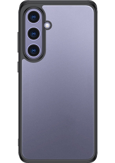 Galaxy S25 Uyumlu Kılıf Kamera Korumalı Şeffaf Arka Yüzey Zore New Roll Kapak-siyah Siyah