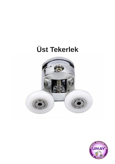 Duşakabin Üst Tekeri Sürgülü Cam Kabin Metal Gövdeli Krom Kaplama Rulmanlı Teker Teker Çapı 23 Mm