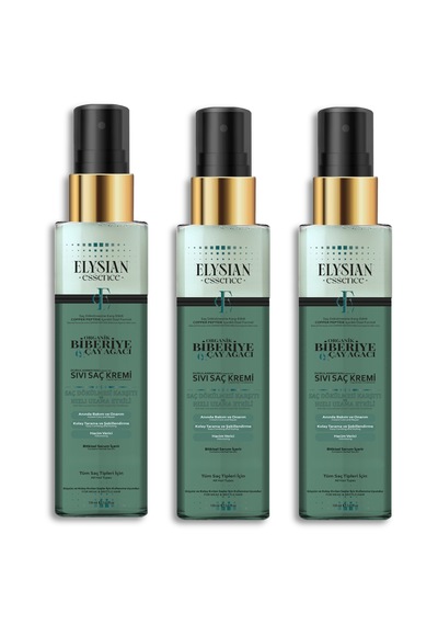Elysian Essence Biberiye & Çay Ağacı Sıvı Saç Kremi 3'lü Set