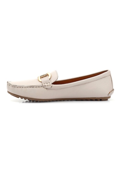 Gönderi(R) Gönderi R Bej Tokalı Rok Hakiki Deri Comfort Loafer Bej