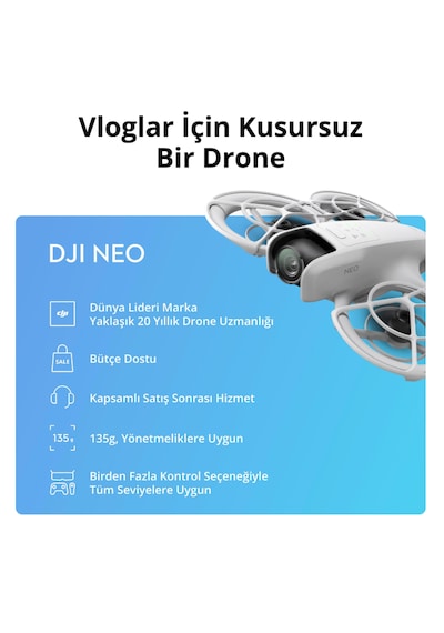 DJI Neo 4K Combo Drone (EU) (Karfo Karacasulu DJI Turkiye Garantili)