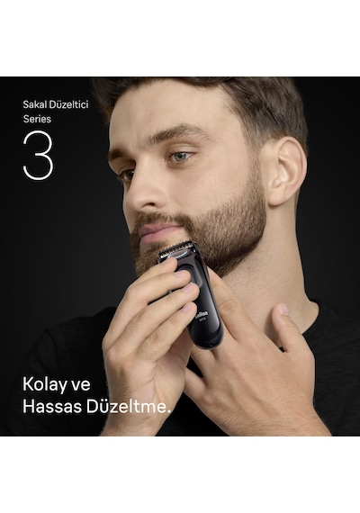Braun Sakal Düzeltici Series 3, +3 Aksesuar, 40 Uzunluk, Keskin Bıçak, Bt3520