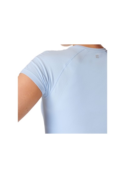 Sweaty Betty Athlete Seamless Workout T-shı 8010 Mavi