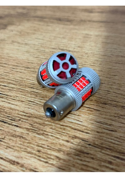 Forg93 Fanlı Tekduy Led Fanlı Kırmızı Led Beyaz Tek Duy 2 Adet Kırmızı