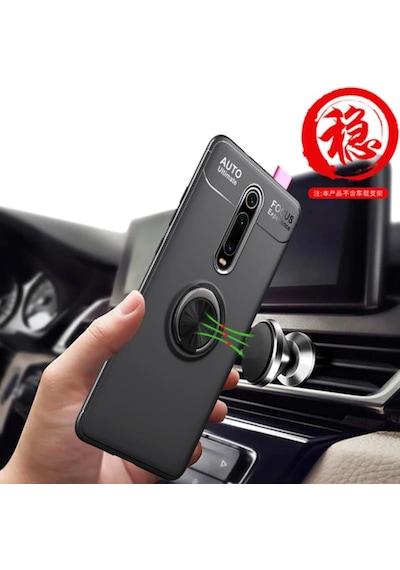 Redmi K30 Yüzüklü Standli Manyetik Kamera Korumali Silikon Kilif 411508411