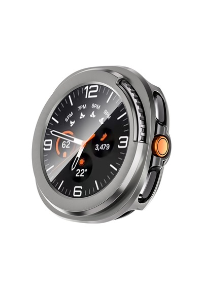 Samsung Uyumlu Galaxy Watch 8 Classic 46mm Sert Pc Kasa Ve Ekran Koruyucu Sbt Watch Gard 39 - Titanyum