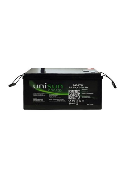 Unisun 25.6v 200ah Lifepo4 Batarya 6000 Cycle Ekran Bluetooth