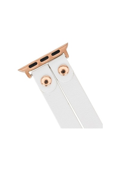 Bouletta Apple Watch Uyumlu Deri Kordon Ely Double Tour F3 Beyaz