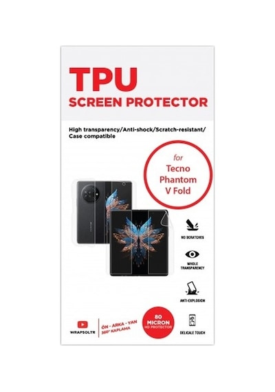 Tecno Phantom V Fold Ön Arka Ve Yan 360 Derece Tam Kaplama Tpu Film
