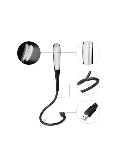 Powermaster Pm-24561 14 Ledli Siyah Esnek Usb Led Lamba