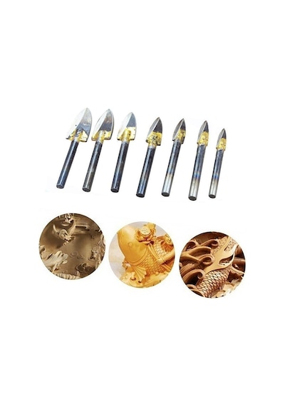 Rox Wood 0065 Gravür Ahşap Oyma Seti 6 Mm Sap 7 Parça N11.377