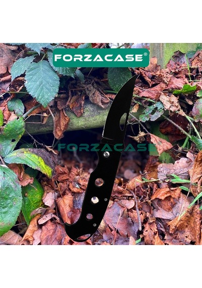 Forzacase Paslanmaz Çelik Ultra Keskin Outdoor Avcılık Kamp Çakısı Fc345 Siyah