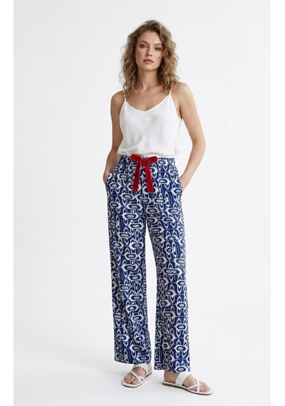Lady Queen Kadın Viskon Pijama Altı Yumuşak Dokulu Kumaş Lacivert
