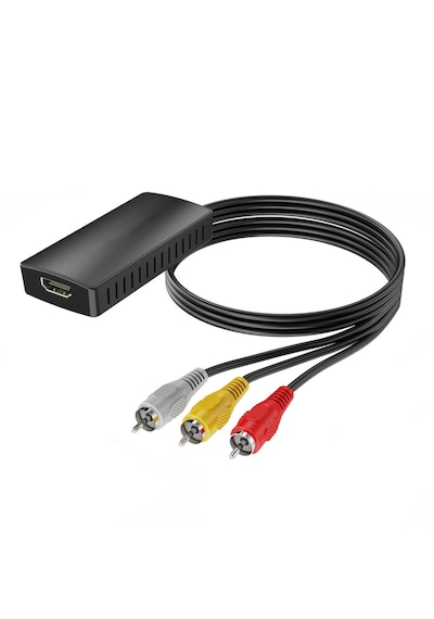 Forzacase Av To Hdmı Çevirici Adaptör Rca Kırmızı-beyaz-sarı Hdmı Dönüştürücü Full Hd 1080p Fc1209