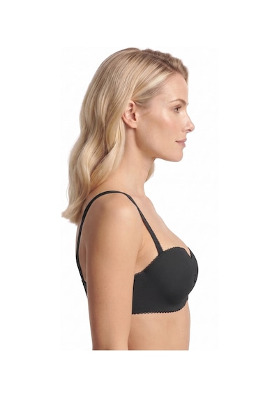 Cottonill Seamless Bra - Serina Balenli Lazer Kesim Yarım Dolgulu Push Up Straplez Kadın Sütyen 2'li Paket Çok Renkli