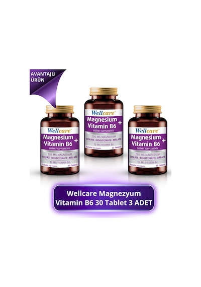 Magnezyum Vitamin B6 30 Tablet 3 Adet