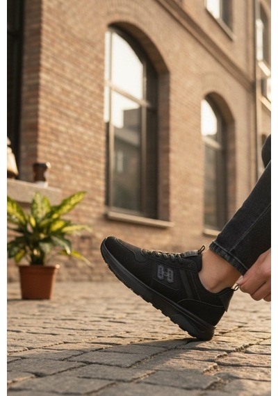 Enoch Erkek Günlük Spor Ayakkabı Süet Detaylı Sneaker H Logolu Retro Stil Rahat Kalıp Siyah Enoch Erkek Günlük Spor Ayakkabı Süet Detaylı Sneaker H Logolu Retro Stil Rahat Kalıp Siyah