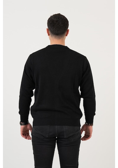 Woolen World Düğmeli Çift Cepli Nokta Desenli Erkek Triko Hırka 001