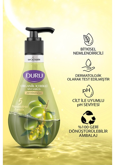 Organik Içerikli Zeytinyağlı Sıvı Sabun 3x500ml