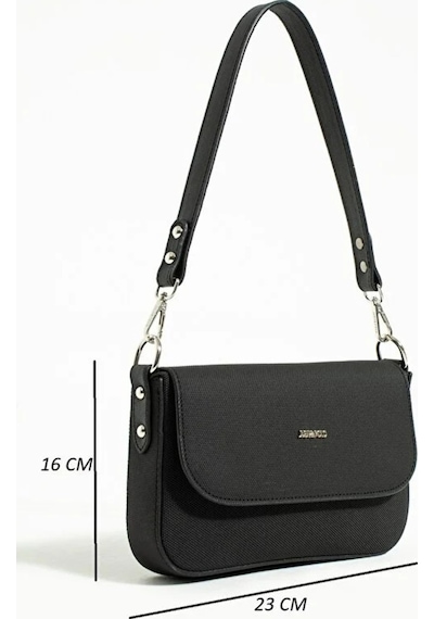 Just Polo Kadın Günlük Kullanıma Uygun Su Geçirmez Şık El Ve Omuz Çantası Shopper Ebat: 23 X 14 Cm Siyah 75295732
