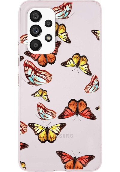 Samsung Galaxy A33 İle Uyumlu 1mm Slim Fit Water Color 2 Baskılı Şeffaf Kılıf Şeffaf