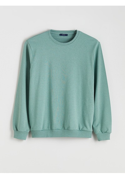 Lcw Eco Yeşil Bisiklet Yaka Erkek Sweatshirt